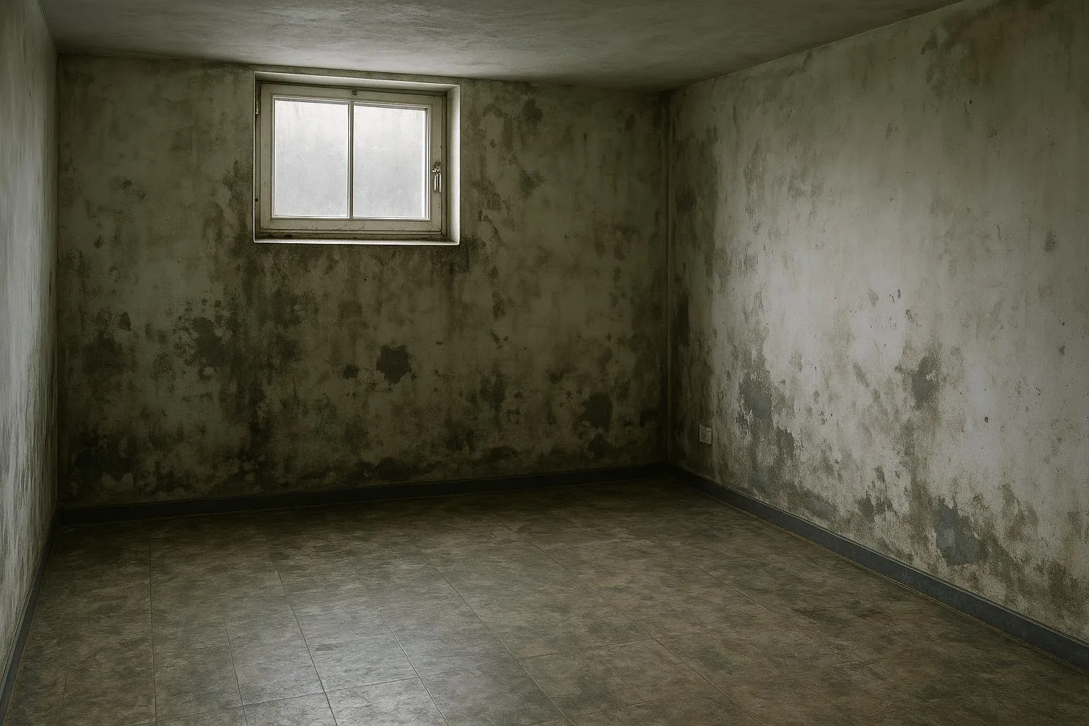 Feuchte Souterrainwohnung mit Wasserschäden